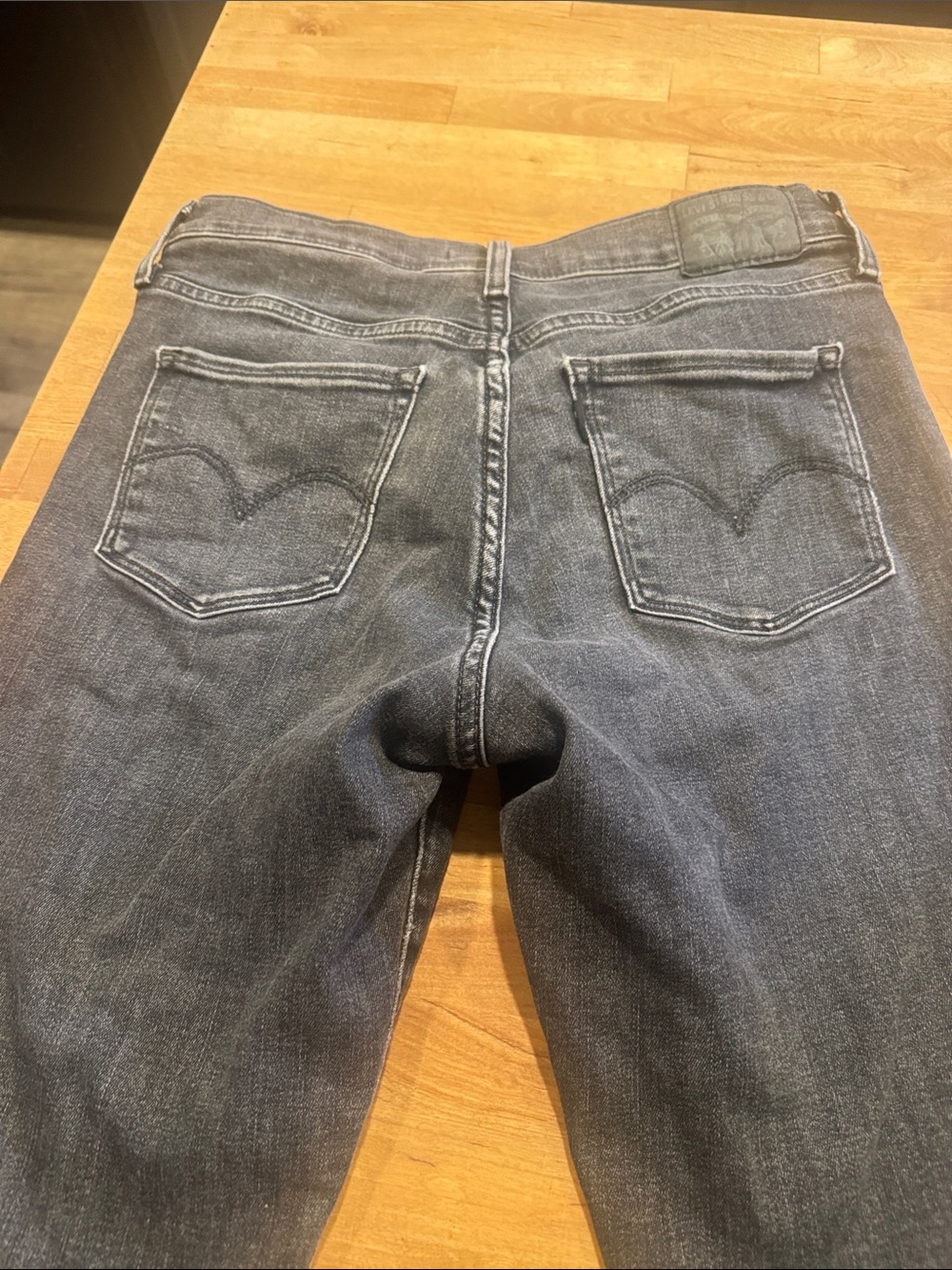 Levi's Gray Faded Straight-Leg Jeans